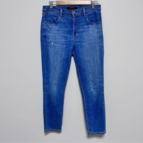 J Brand Women's Size 29 Alana High Rise Light Blue Skinny Jeans cropped - Picture 2 of 10